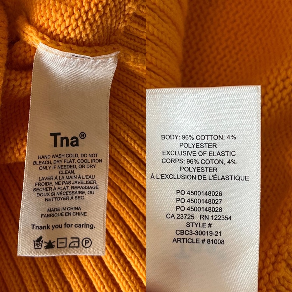 sold TNA Aritzia Orange Marcy Sweater Vest Small - Picture 9 of 11